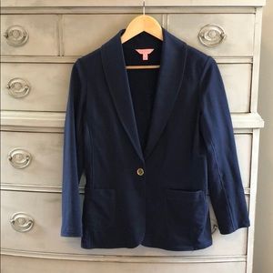 Lilly Pulitzer blue cotton blazer M